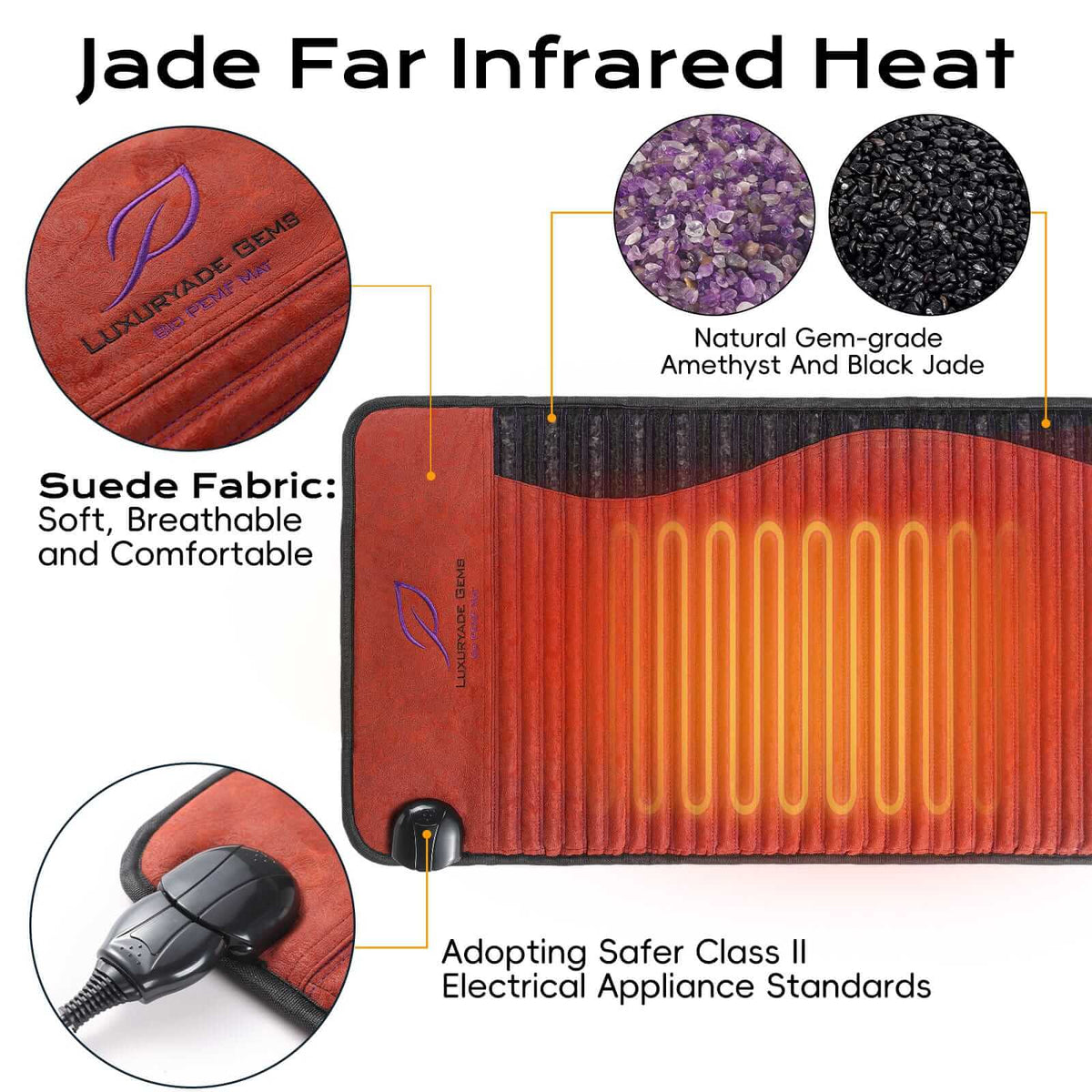 Luxuryade  D148 Far Infrared Amethyst PEMF Large Mat