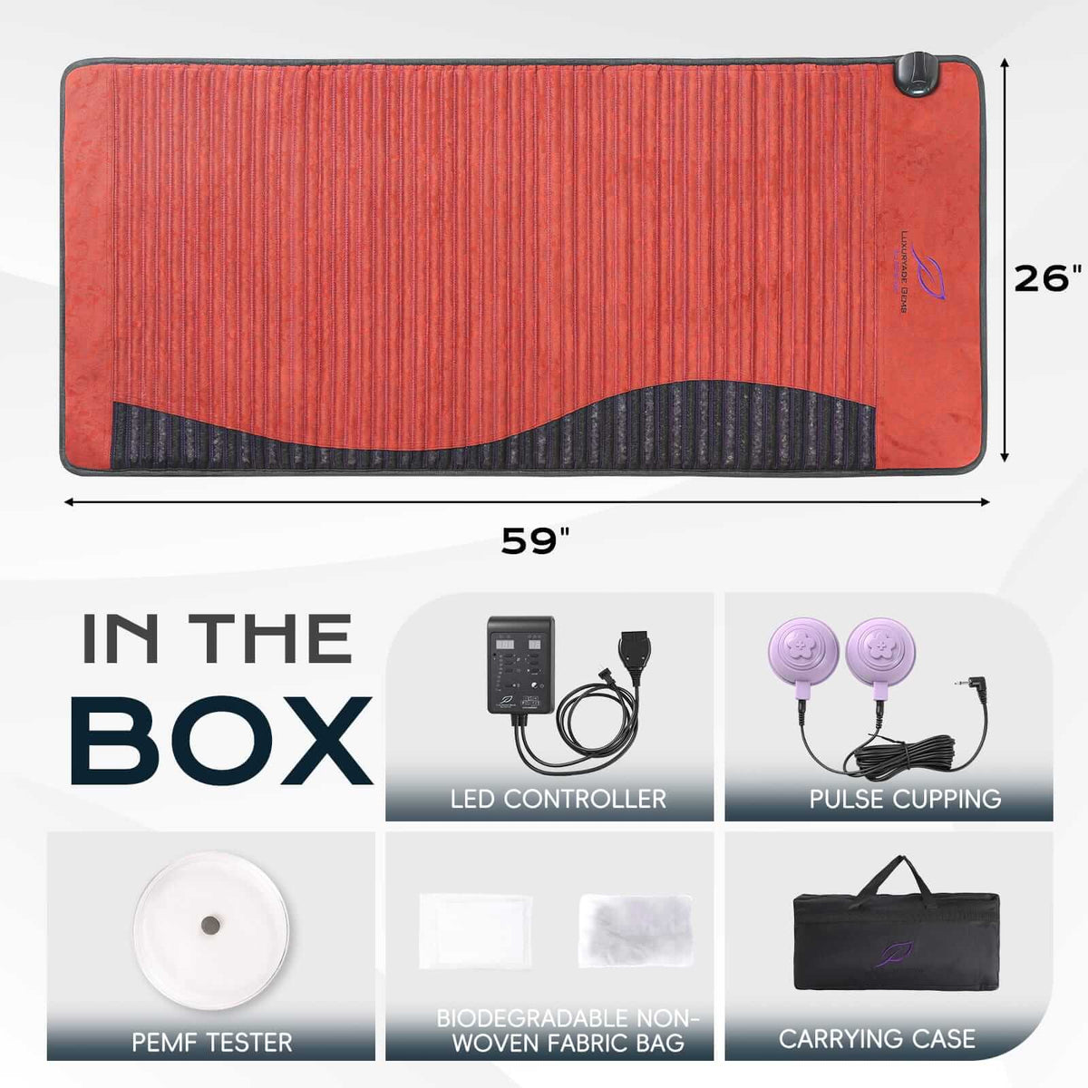 Luxuryade  D148 Far Infrared Amethyst PEMF Large Mat