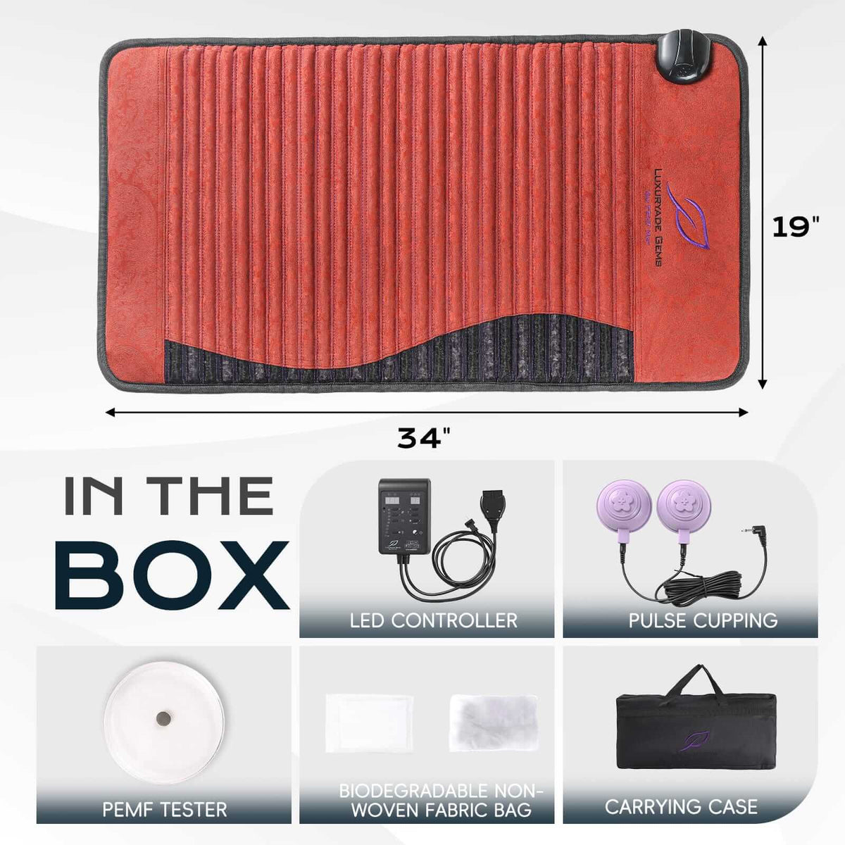 Luxuryade  D85 Far Infrared Amethyst PEMF Mini Mat