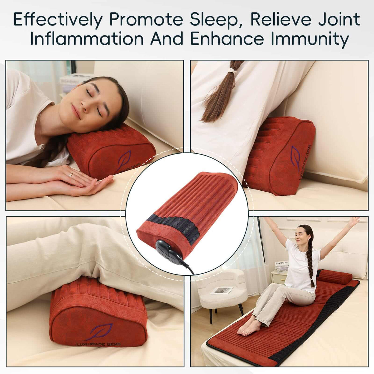 Luxuryade  D50 Far Infrared Amethyst Heating Pillow